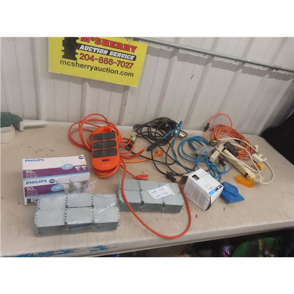 Electrical Boxes, Extension Cords, Light Covers, Power Bars