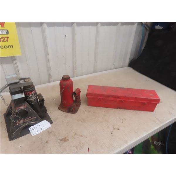 3 Hydraulic Jackstands, Bottle Jack and Road Flares