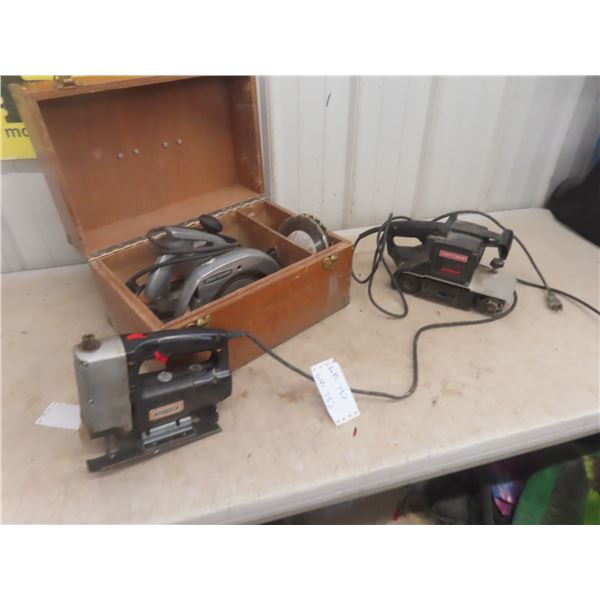 3x Craftsman Power Tools Circular Saw, Belt Sander and Jig Saw 