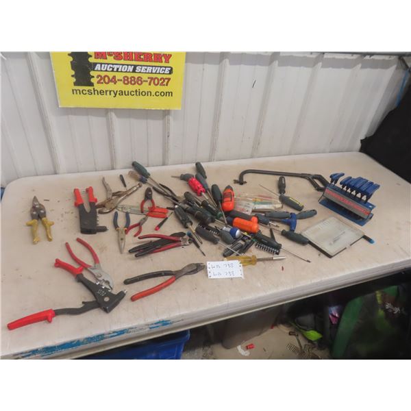 Screwdrivers, Pliers, Cutters, Hex Nut Drivers +
