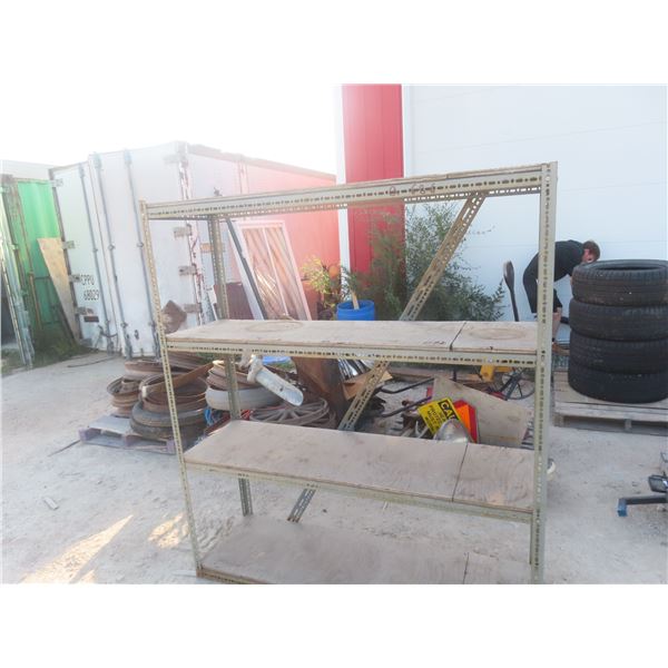 4 Tier Metal Shop Shelf 69"x60"x18"