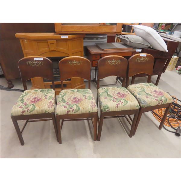 4x  Antique Nesting Dining Room Chairs 