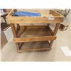 Image 2 : Rolling 3 Tier Wood Stand 33"x31"x18"