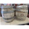 Image 1 : 2 x Wood Barrels / Kegs 24" High 16 " Diameter 