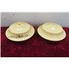 Image 2 : Vintage Ladies 1950 Mink Had Babelite French Ivory Dresser Containers and Shoe Polish Tin