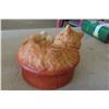 Image 5 : Beswick Ware Vase, 3 Porcelain Binds, Cat Figure