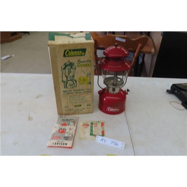 Coleman Model 200 Naphtha 12'' Gas Lantern with Original Box