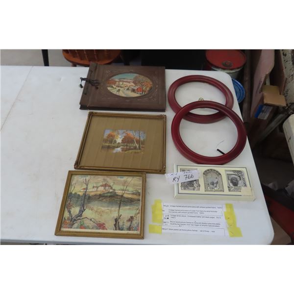 Vintage Photo Album, 3 Cat Theme Photo Frames