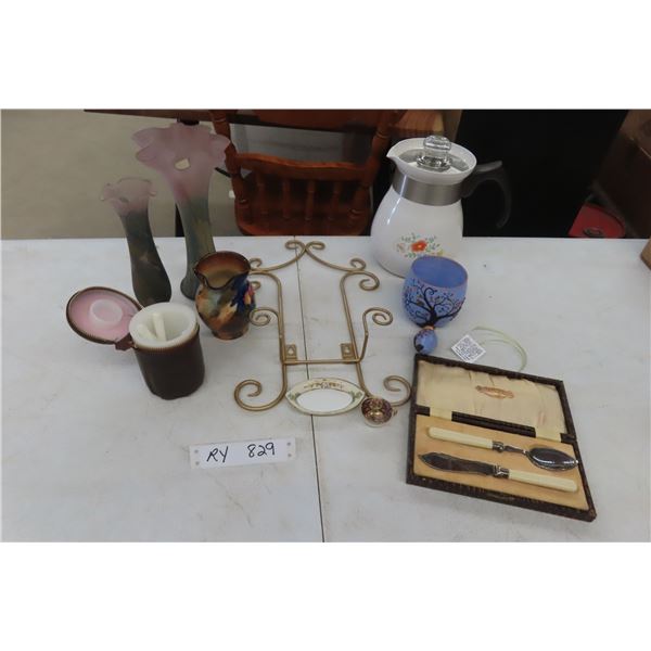 Corning Ware Coffee Percolator, HK Tunstall 1930's Creamer 2  