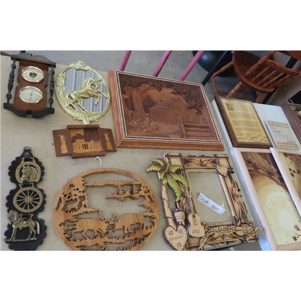 Barometers, Slogan Signs, Wood Engraved Picture Frame Pictures