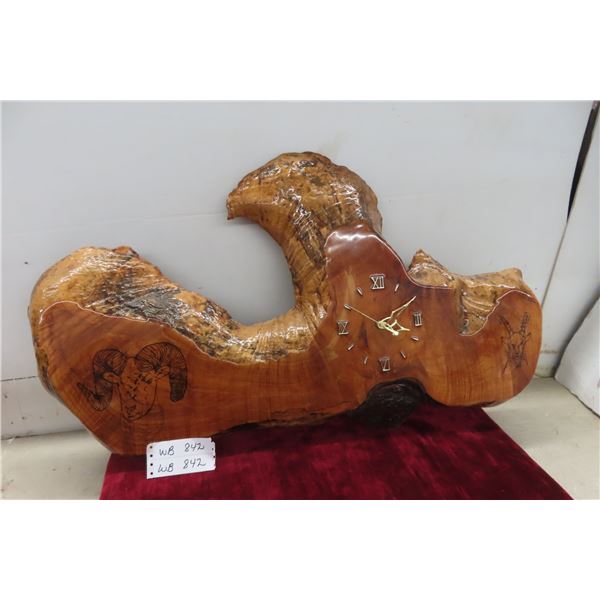 Wood Slab Clock 20x34