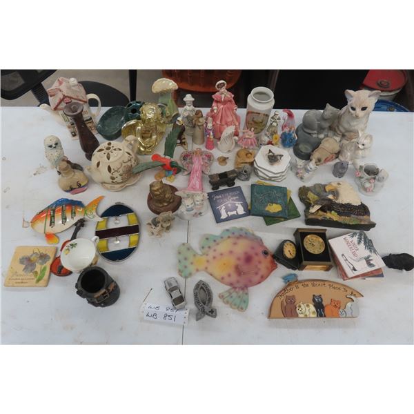 Room Décor Figurines, Vases, Teapot, Coasters, Desk Clock and More