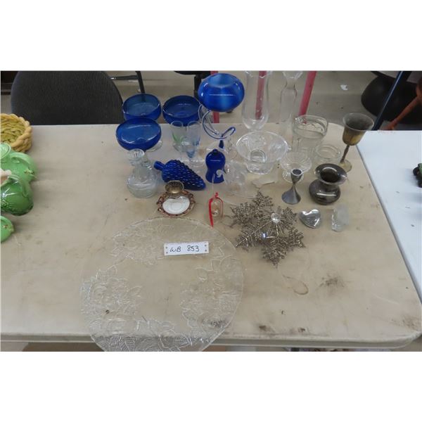 Glassware Vases Candle Holders Serving Plate and More