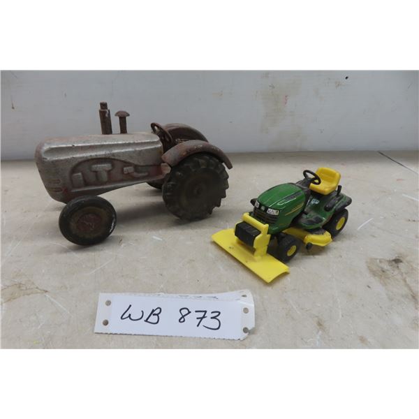 Metal Tractor and John Deere L110 Garden Tractor 