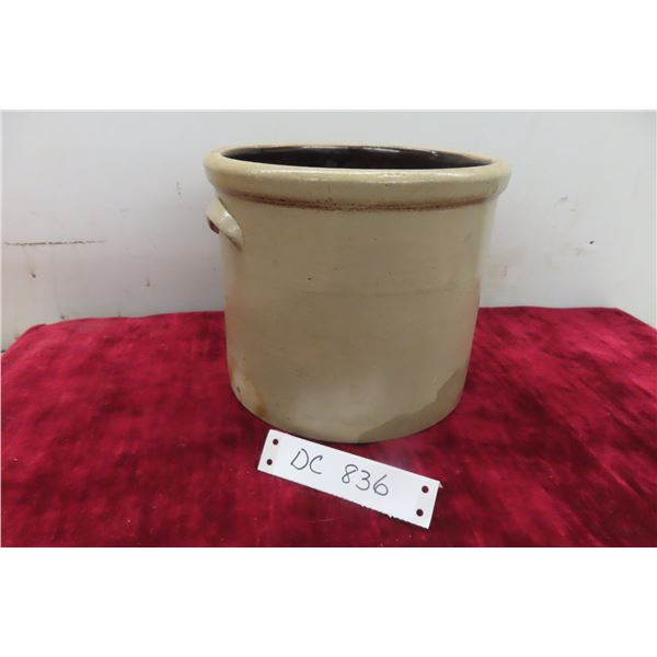 Salt Glazed Handled Crock 