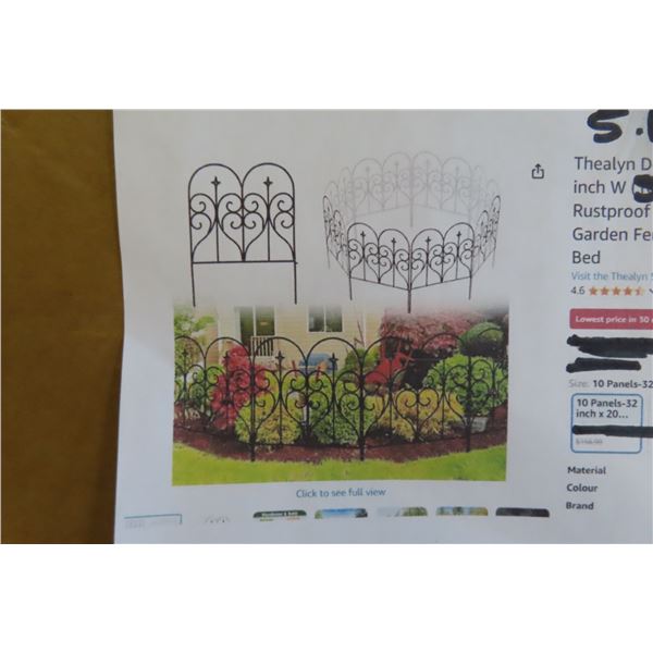 Decorative Garden Fence 32''H x 24'' W x Total Length 20FT