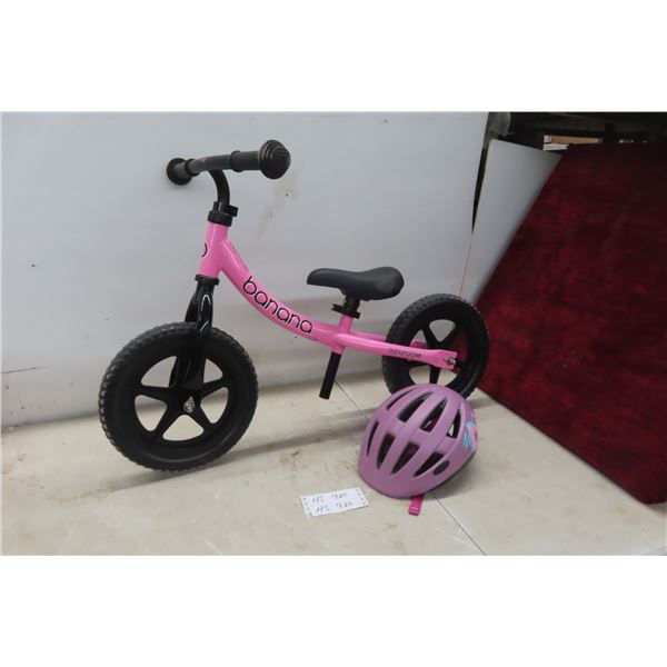 Kids Banana Bike 11'' High with New Helmet
