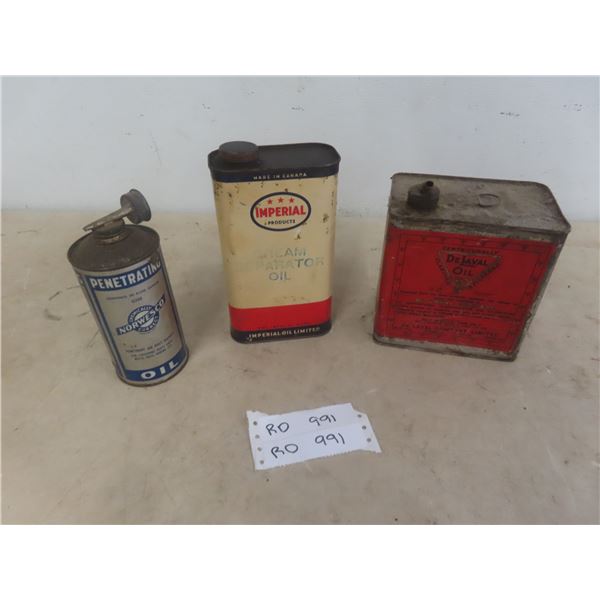 3 Oil Cans, 3 Star Imperial, Delaurel & Norwes Co.