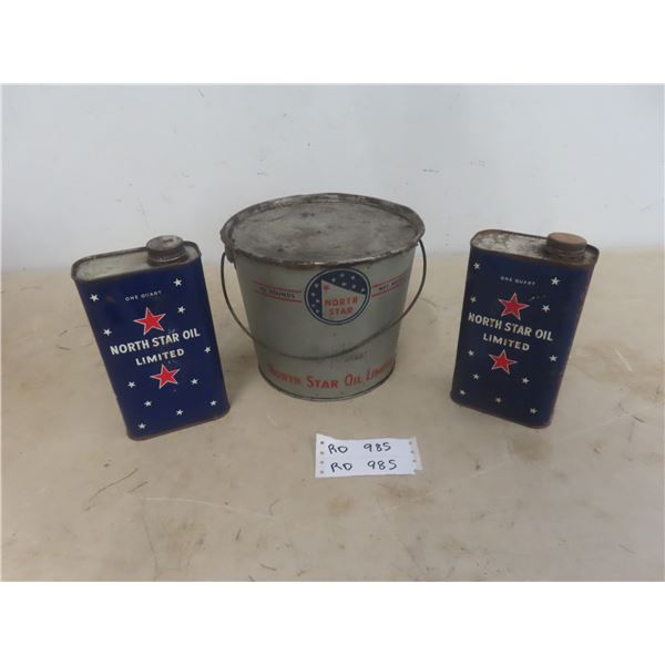 North Star 10lb Grease Pail + 2 x North Star Quart Cans