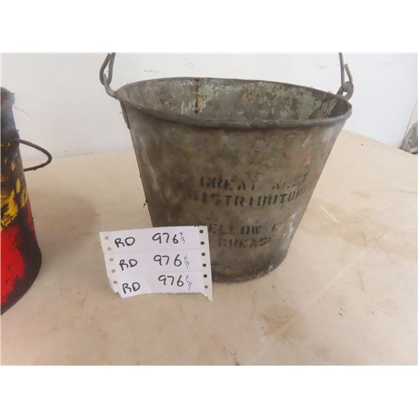 3 Grease Pails, White Row, Shell, Great West 