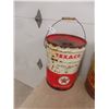 Image 2 : 2x 5 Gallon Oil Pails 1) White Rose, Texaco
