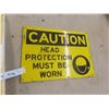Image 3 : Bucktail Metal Sign 10 1/2" + 23 1/2 " + Caution Head Protection Metal Sign 10" x14" 