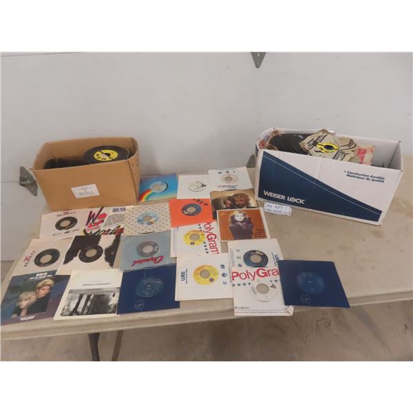 2 Boxes Full 45's Records Good for the Juke Box 
