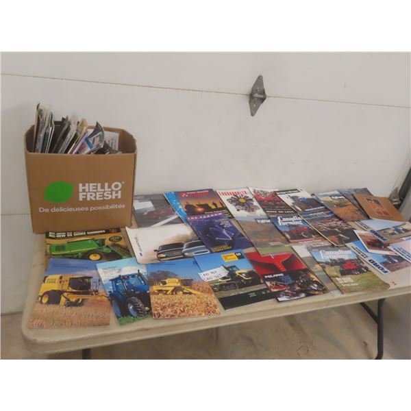 Full Box of Tractor, Implement Auto Magazines, Brocher's + Calander 