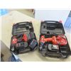 Image 1 : 2 x  Black and Decker 14.4 Drills with Battery, Charger + Case 