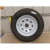 Image 1 : New ST 205/75 R15 Trailer Tire + Rim 