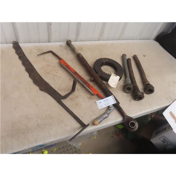 3 Point Hitch Stabilizing Bar, Grain Seeder Spout, Draw Knife, Hay Knife 
