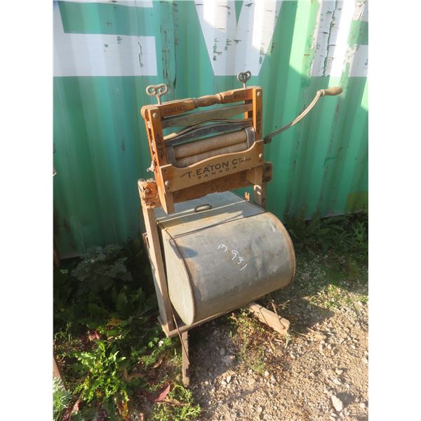 Old Laundry Tub with Action Wringer 