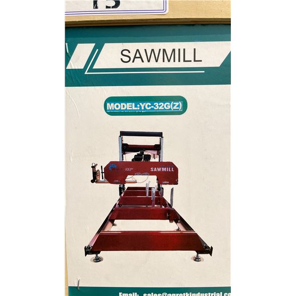 2025 AGT INDUSTRIAL YC-32G(Z) SAW MILL 423KG GROSS WEIGHT, 2350MM WIDTH - CRATE SIZE: 89.96" X
