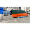 Image 1 : 3 PALLETS OF PALLET RACKING WITH WIRE MESH SHELVES (9) 8' X 3.5' UPRIGHTS & (16) 8' CROSS BEAMS