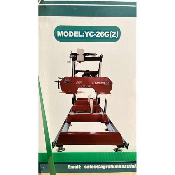 AGT INDUSTRIAL YC-26G(Z) SAW MILL 388KG GROSS WEIGHT, 2150MM WIDTH - CRATE SIZE: 86.7" X 25.4" X