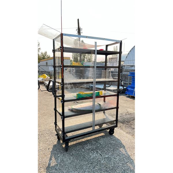 6' 4" 4-WHEEL DUAL-HANDLED MULTI-LEVEL ROLLING RACK