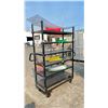 Image 2 : 6' 4" 4-WHEEL DUAL-HANDLED MULTI-LEVEL ROLLING RACK