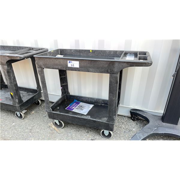 ULINE 4-WHEEL 2-TIER PUSH CART