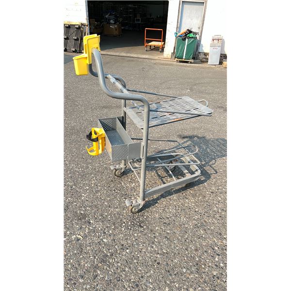 AMAZON 4-WHEEL 2-TIER METAL PUSH CART
