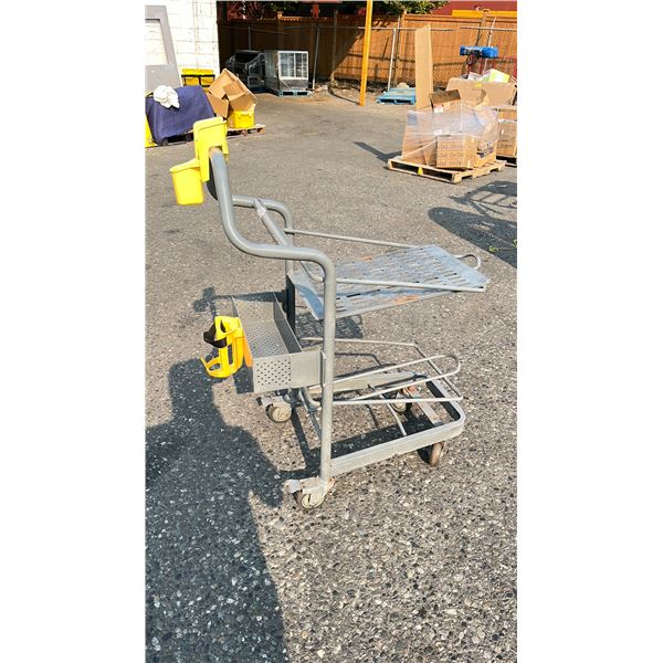 AMAZON 4-WHEEL 2-TIER METAL PUSH CART