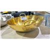 Image 2 : COMMERCIAL 18.5" BRASS HAMMERED WOK WITH HANDLES