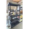 Image 1 : 5 TIER BLACK PLASTIC STORAGE SHELF
