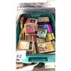 Image 2 : (2) BINS OF 8 TRACKS, UMBRELLA, HAMMOCK & OUTDOOR TORCHES