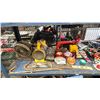 Image 2 : TABLE TOP FAN, HONEYWELL TURBO HEATER, ASSORTED TAPE, HAND TOOLS, CROWBARS & MORE