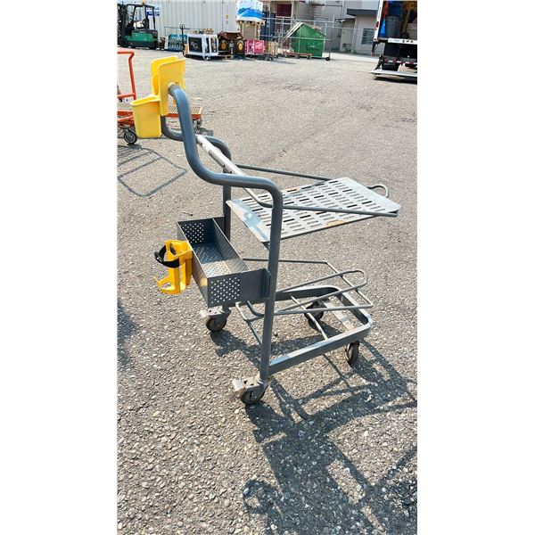 AMAZON 4-WHEEL 2-TIER METAL PUSH CART
