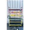 Image 1 : 6' 4" 4-WHEEL DUAL-HANDLED MULTI-LEVEL ROLLING RACK