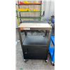 Image 1 : PORTABLE A/V CART WITH EXTENSION BAR, LOCKING WHEELS & LOCKING DOOR COMPARTMENT 24" X 18"X 40"