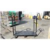 Image 1 : 4-WHEEL DUAL-HANDLED ROLLING CART APPROX 56" X 16" X 50"