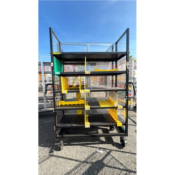6' 4" 4-WHEEL DUAL-HANDLED MULTI-LEVEL ROLLING RACK