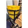 Image 2 : PALLET OF ASSORTED ITEMS INCLUDING; ROLL OF ULINE CLEAR PALLET COVER, METAL WASTE BIN, TOTES & MORE
